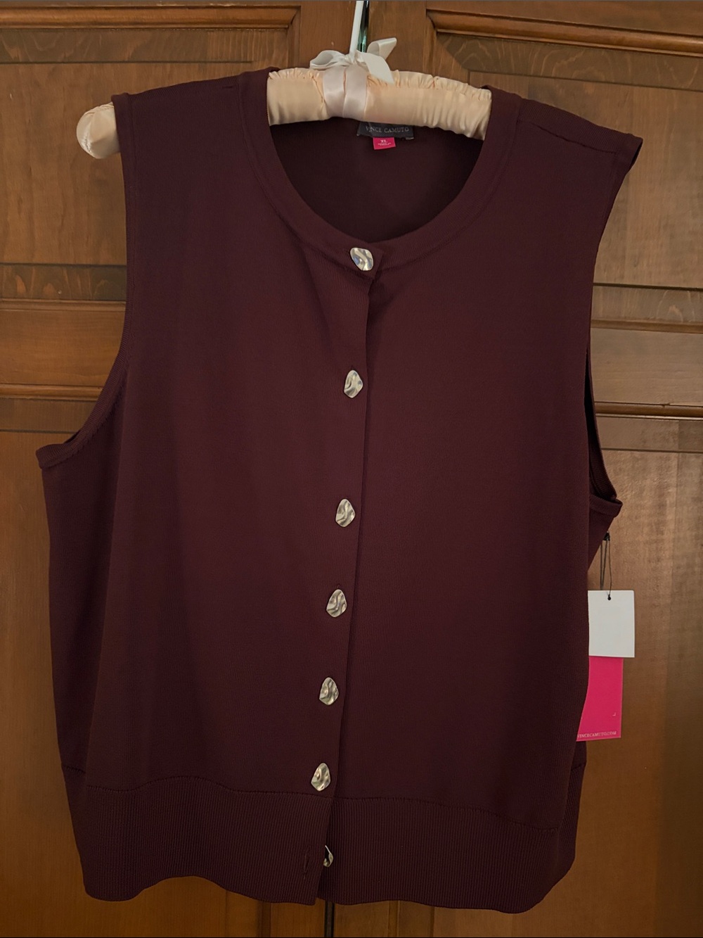 Vince Camuto Chocolate Colored Button Up Vest